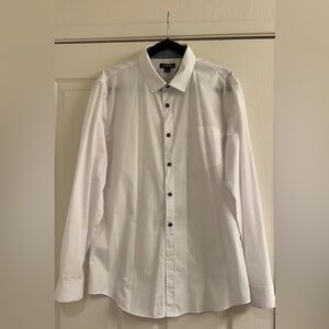 Elegant White Men's Dress Shirt